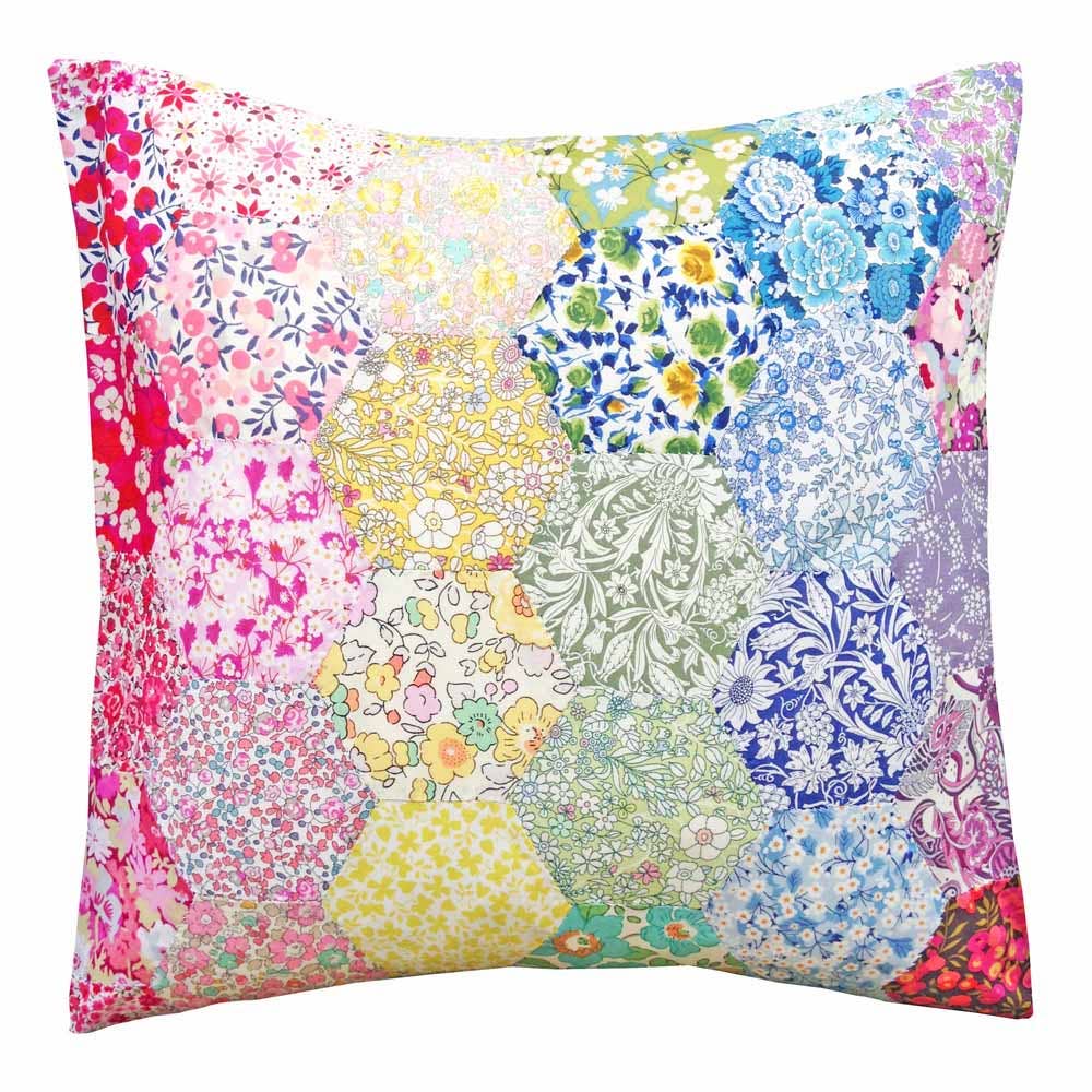 Liberty Tana Lawn® Fabric Rainbow EPP Hexagon Pillow Kit - Perrymans Books & Gifts