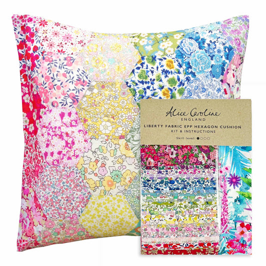 Liberty Tana Lawn® Fabric Rainbow EPP Hexagon Pillow Kit - Perrymans Books & Gifts
