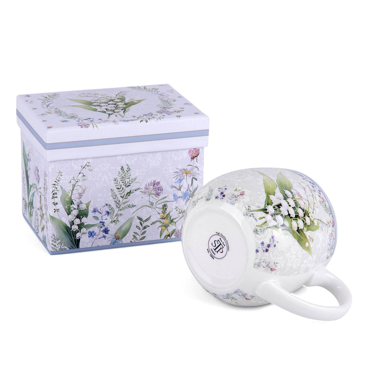 Lily of the Valley Porcelain Big Belly Mug in Gift Box - Perrymans Books & Gifts