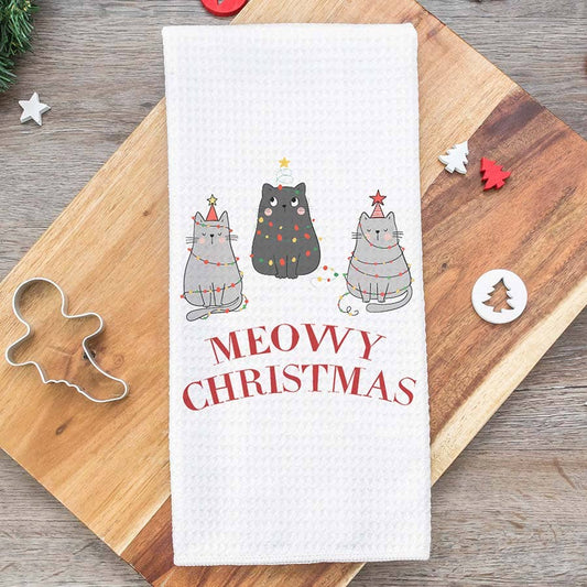 Meowy Christmas Kitchen Towel - Perrymans Books & Gifts