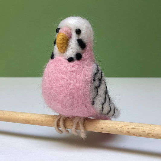 Pink Budgie Needle Felting Kit - Perrymans Books & Gifts