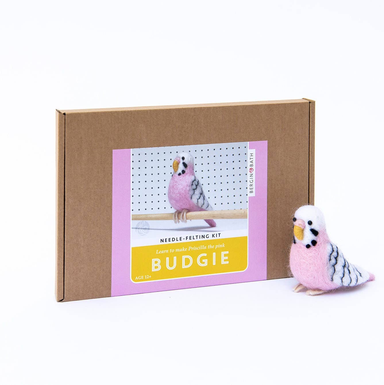 Pink Budgie Needle Felting Kit - Perrymans Books & Gifts