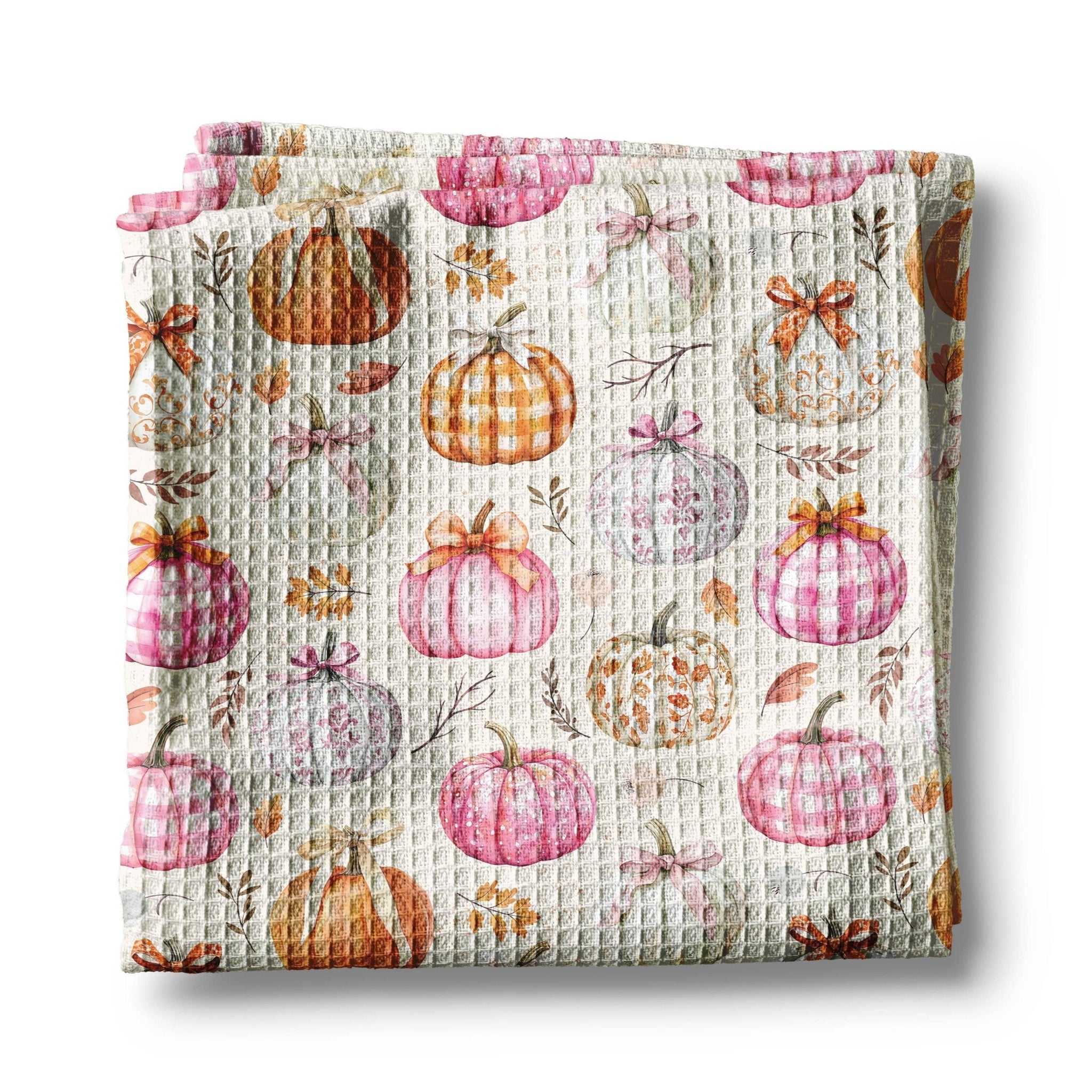 Pink Pumpkin Chinoiserie Kitchen Towel - Perrymans Books & Gifts