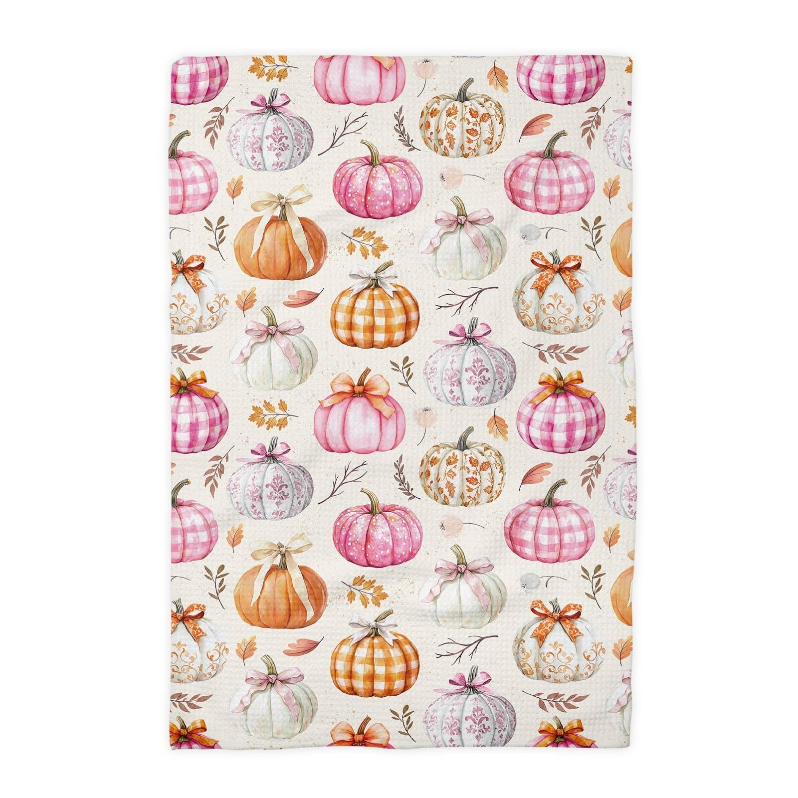 Pink Pumpkin Chinoiserie Kitchen Towel - Perrymans Books & Gifts