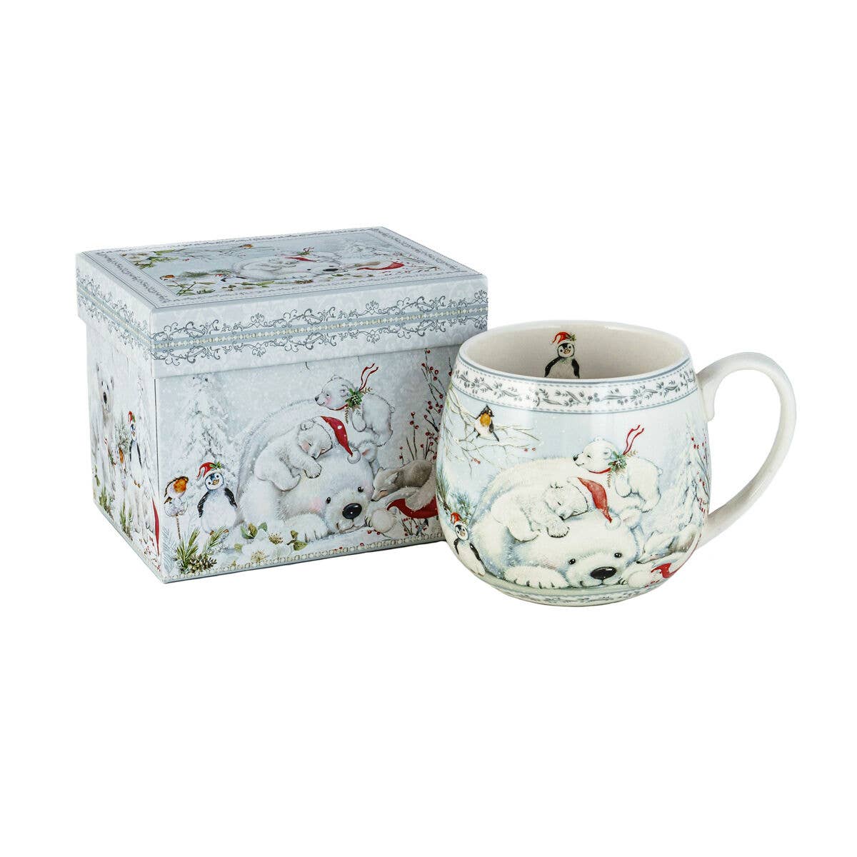 Polar Bear Porcelain Big Belly Mug in Gift Box - Perrymans Books & Gifts
