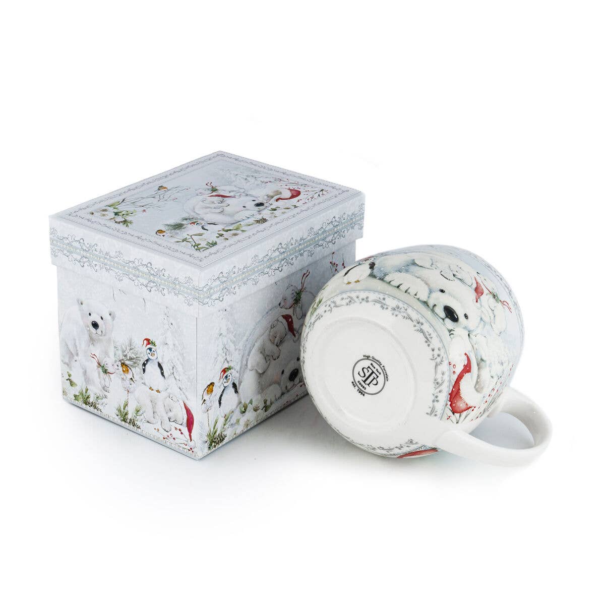 Polar Bear Porcelain Big Belly Mug in Gift Box - Perrymans Books & Gifts