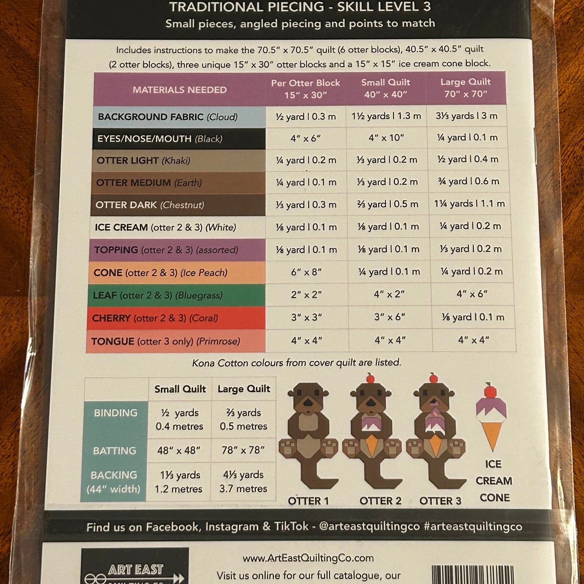 Quilt Pattern - Cool Treats an Otter Quilt - Perrymans Books & Gifts
