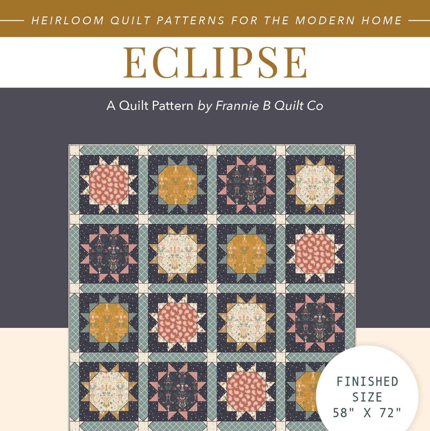 Quilt Pattern - Eclipse Quilt Pattern by Frannie B Quilt Company - Perrymans Books & Gifts