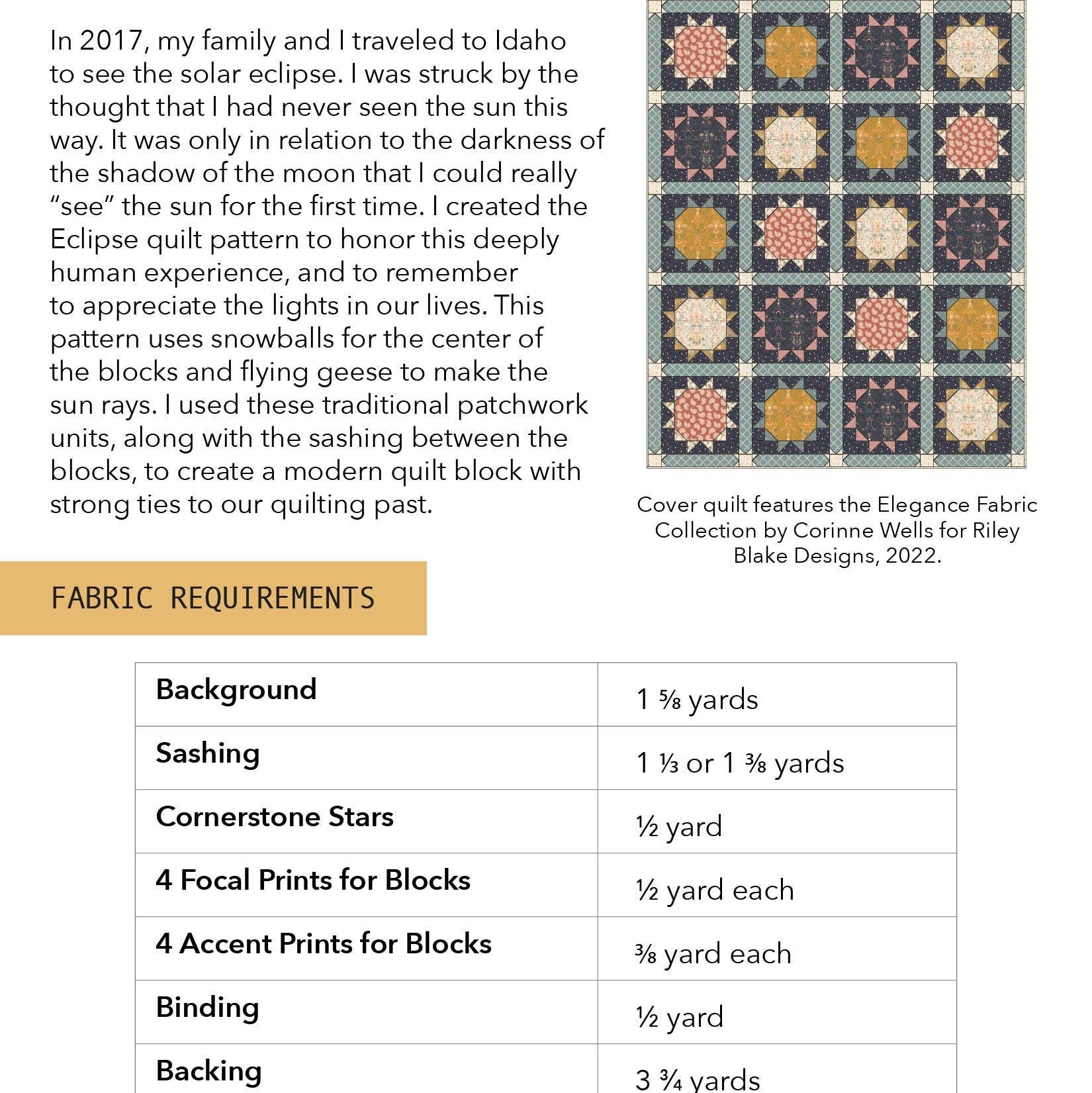 Quilt Pattern - Eclipse Quilt Pattern by Frannie B Quilt Company - Perrymans Books & Gifts