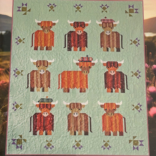 Quilt Pattern - Mini Coos - A Highland Cow Quilt by Art East Quilting Co - Perrymans Books & Gifts