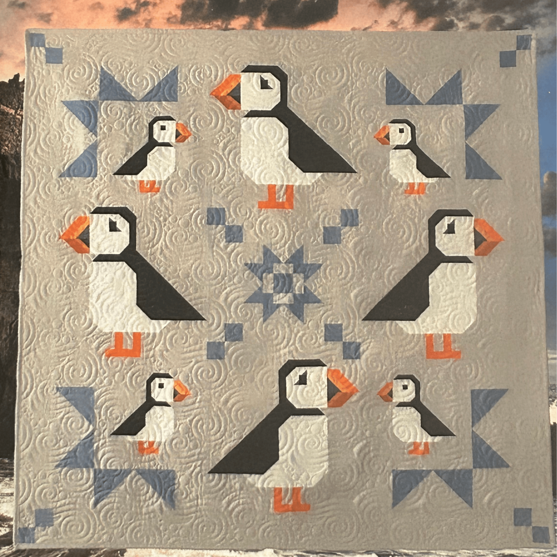 Quilt Pattern - Puffin Star by Art East Quilting Co - Perrymans Books & Gifts
