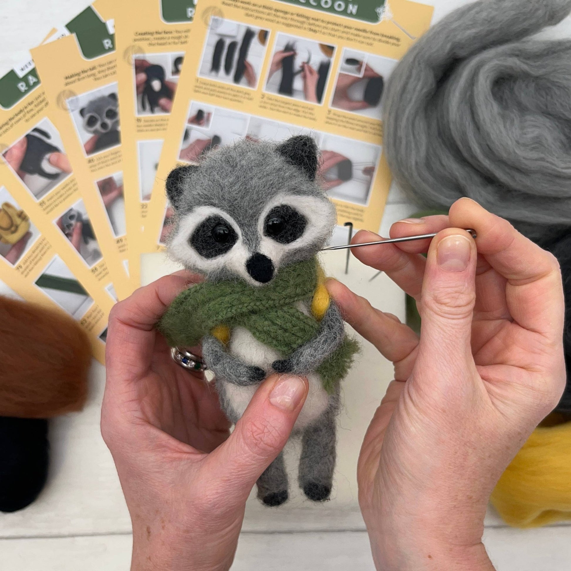 Raccoon Needle Felting Kit - Perrymans Books & Gifts