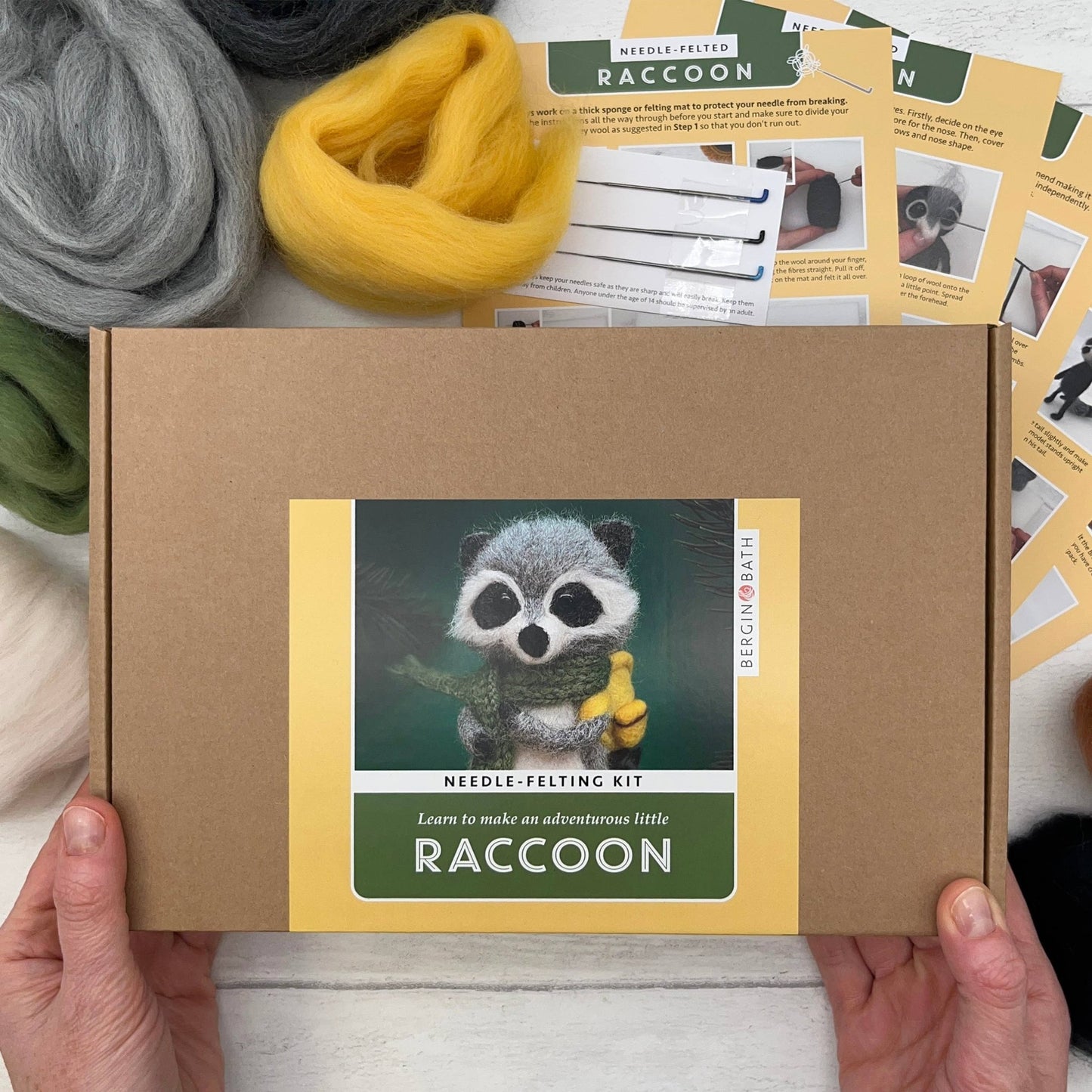 Raccoon Needle Felting Kit - Perrymans Books & Gifts