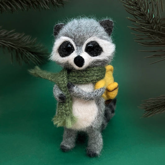 Raccoon Needle Felting Kit - Perrymans Books & Gifts