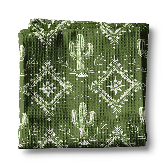 Retro Cactus Southwestern Kitchen Towel - Perrymans Books & Gifts
