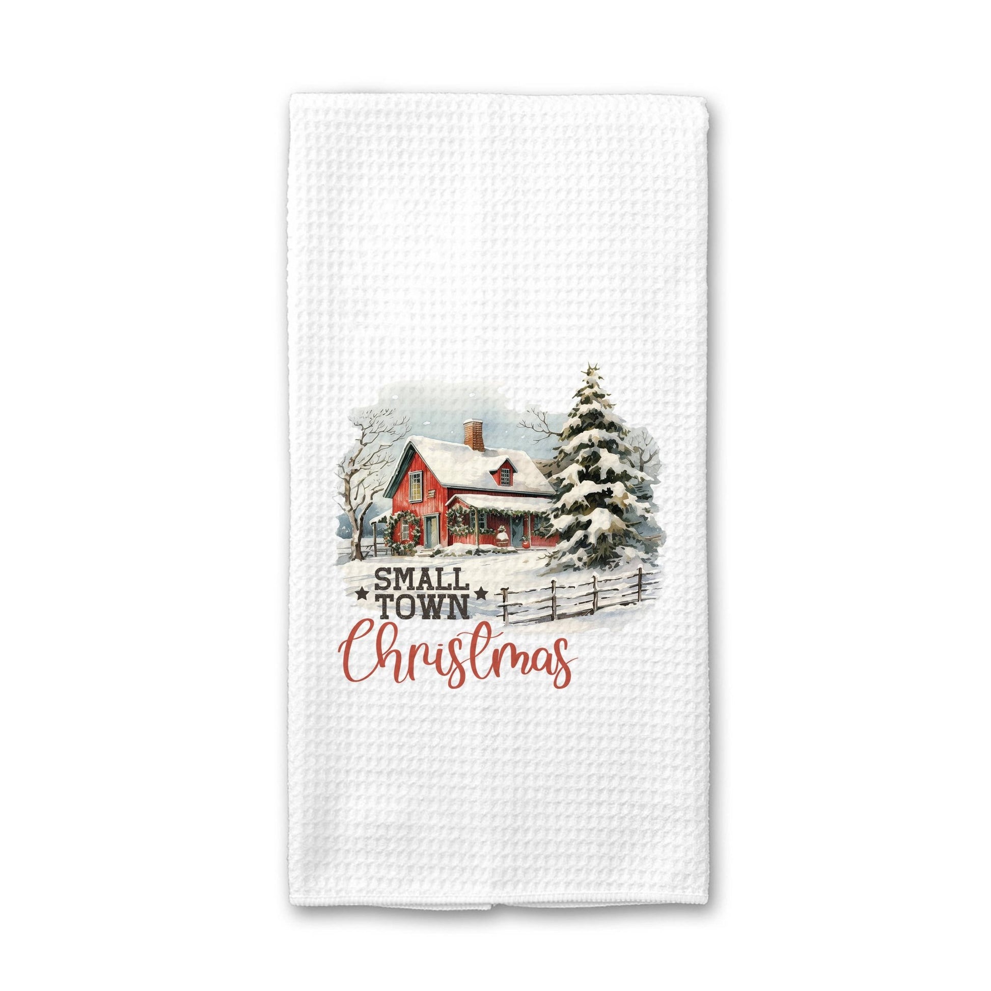 Small Town Nostalgic Christmas Kitchen Towel - Perrymans Books & Gifts