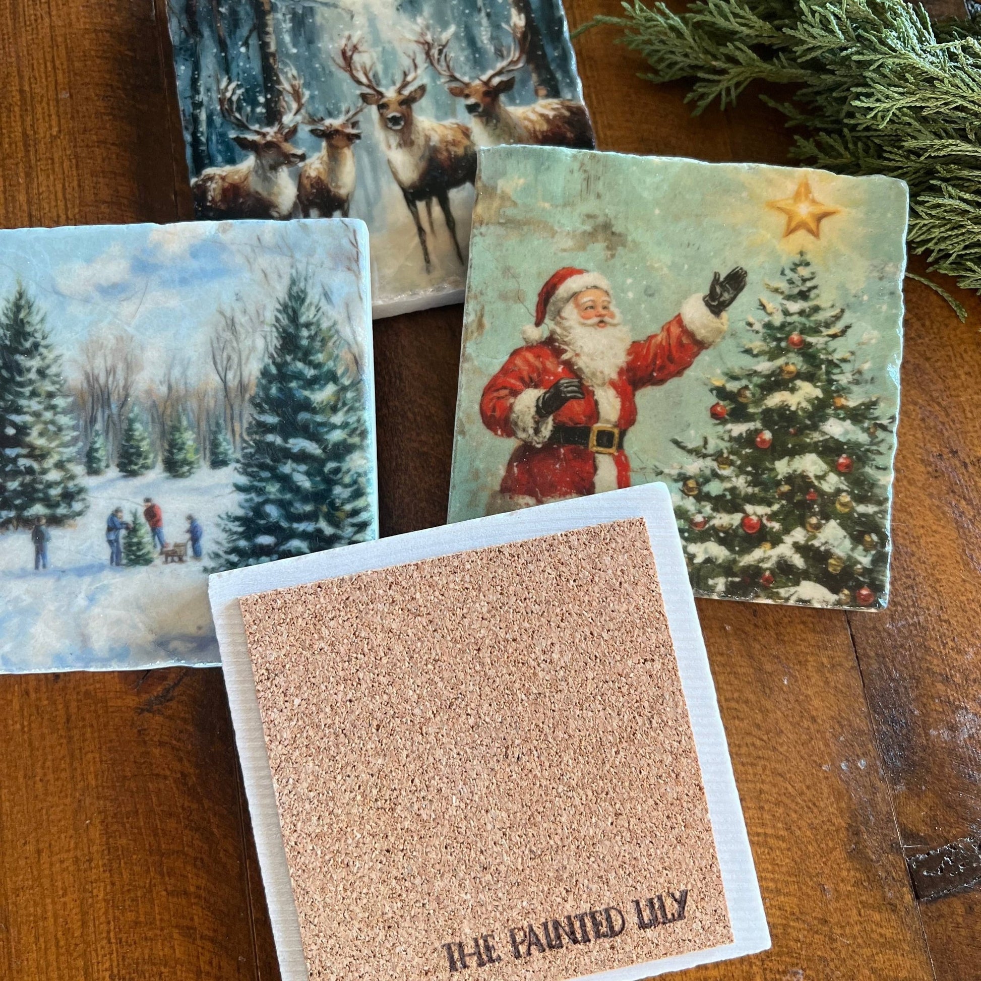 Stone Coasters - Tiny Works of Art from The Painted Lily - Perrymans Books & Gifts