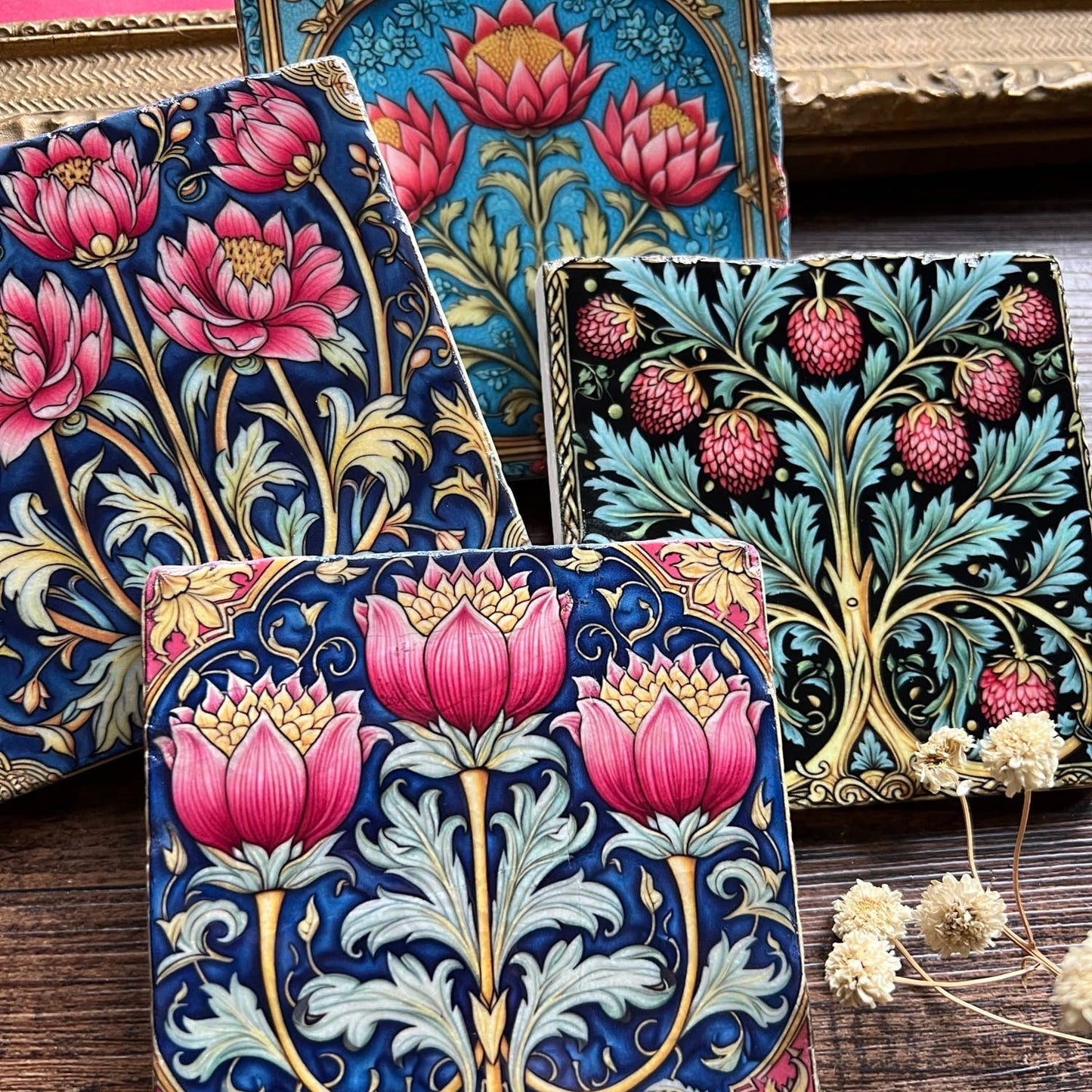 Stone Coasters - Tiny Works of Art from The Painted Lily - Perrymans Books & Gifts