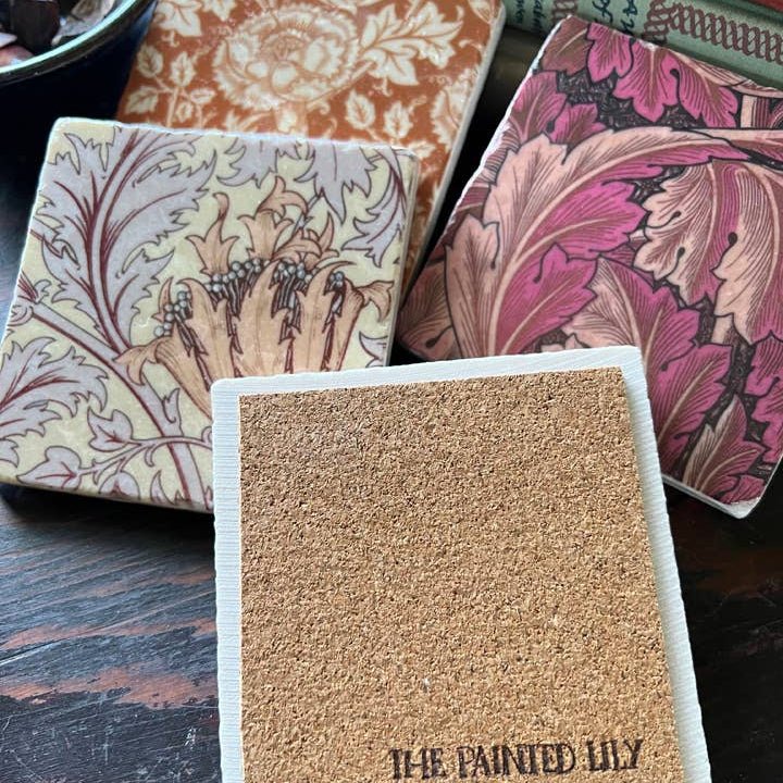 Stone Coasters - Tiny Works of Art from The Painted Lily - Perrymans Books & Gifts
