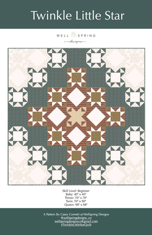 Twinkle Little Star Quilt - Paper Pattern by Wellspring Designs - Perrymans Books & Gifts