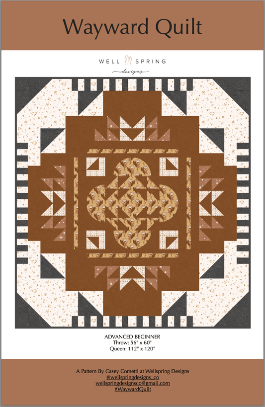 Wayward Quilt - Paper Pattern by Wellspring Designs - Perrymans Books & Gifts