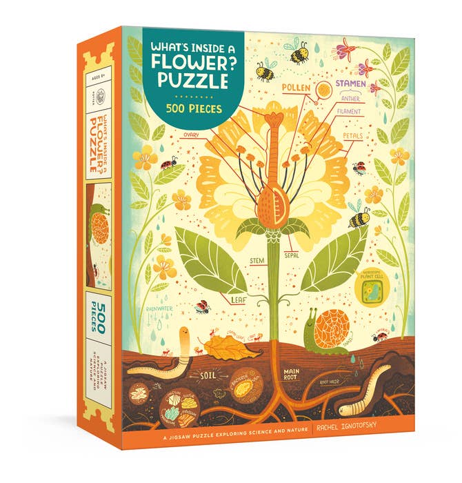 What's Inside A Flower Puzzle - Art Inspired - Rachel Ignotofsky - Perrymans Books & Gifts