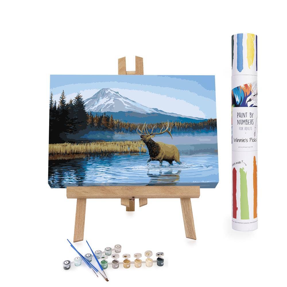 Winnie's Picks - Majestic Elk Paint - by - Numbers Set - 2024 Fall Collection - Perrymans Books & Gifts