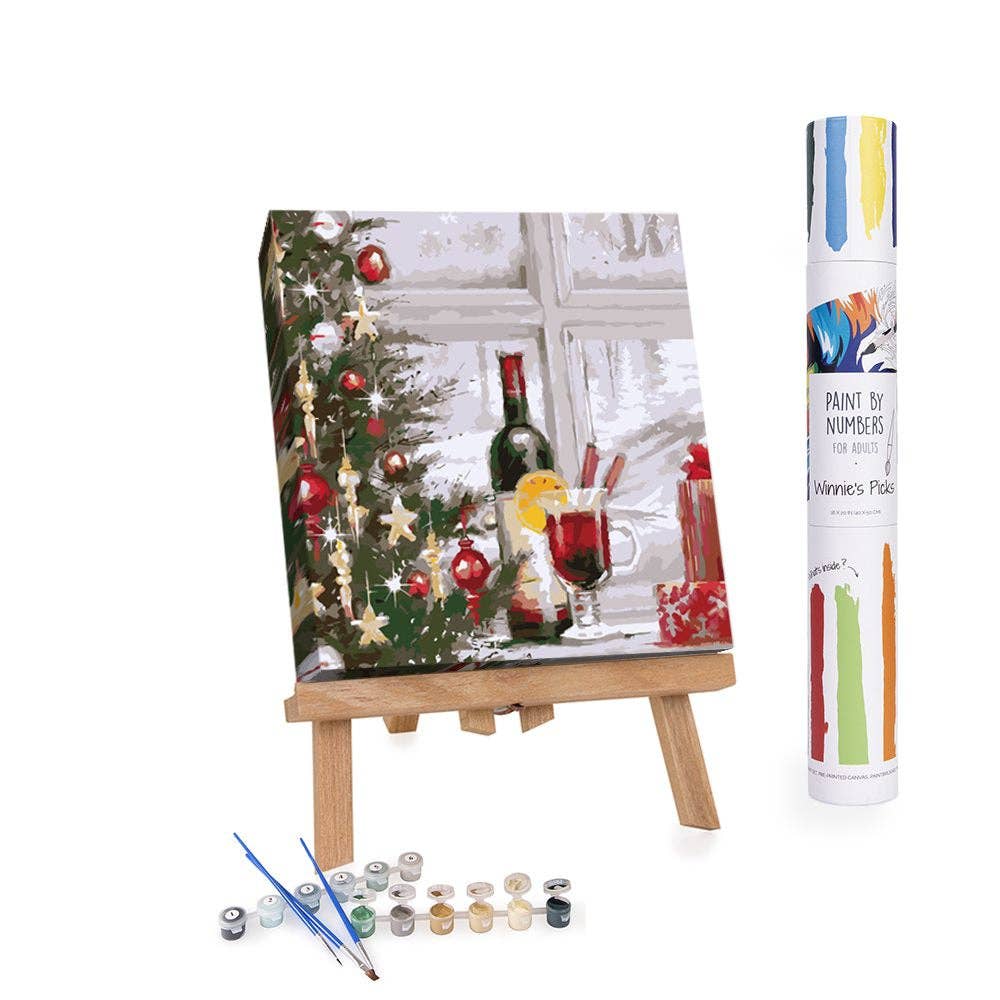 Winnie's Picks - Mulled Wine at Christmas - DIY Paint by Numbers Kit - Perrymans Books & Gifts