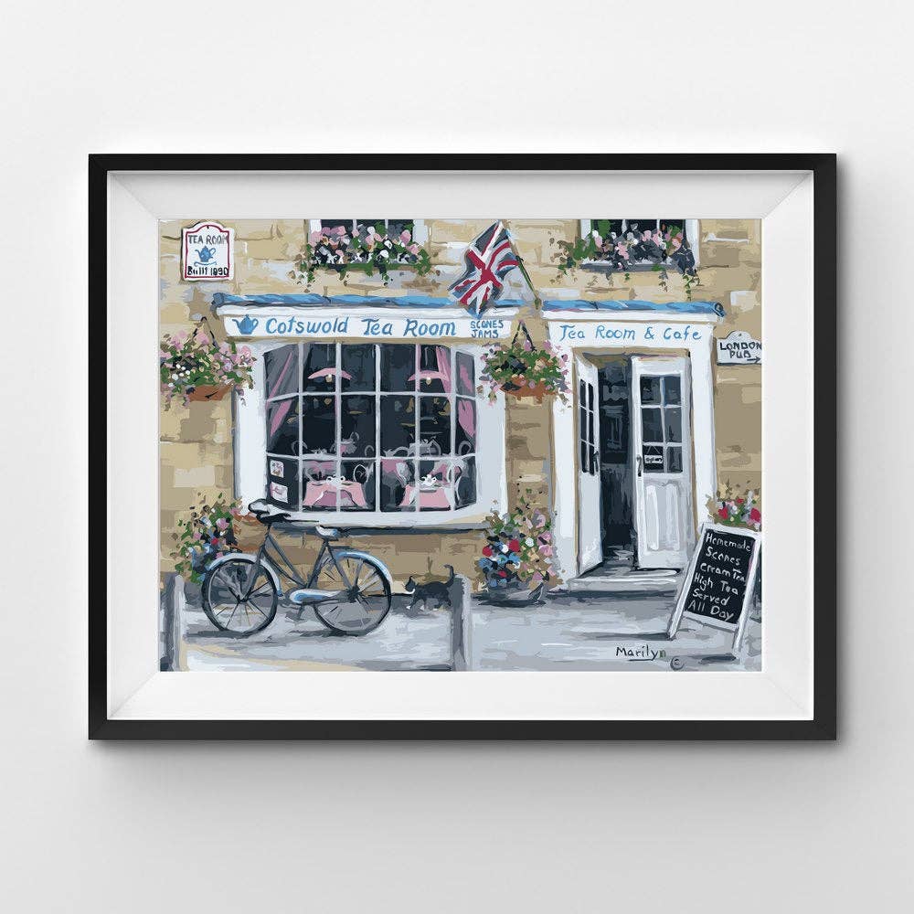 Winnie's Picks - Paint - by - Numbers of a Cozy Cotswold Tea Room 2024 - Perrymans Books & Gifts